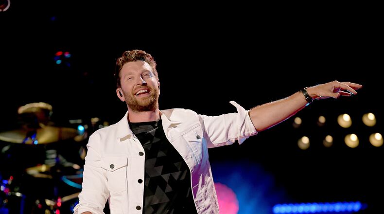 NASHVILLE, TN - JUNE 10:  (EDITORIAL USE ONLY) Brett Eldredge performs onstage during the 2018 CMA Music festival at Nissan Stadium on June 10, 2018 in Nashville, Tennessee.  (Photo by Jason Kempin/Getty Images)