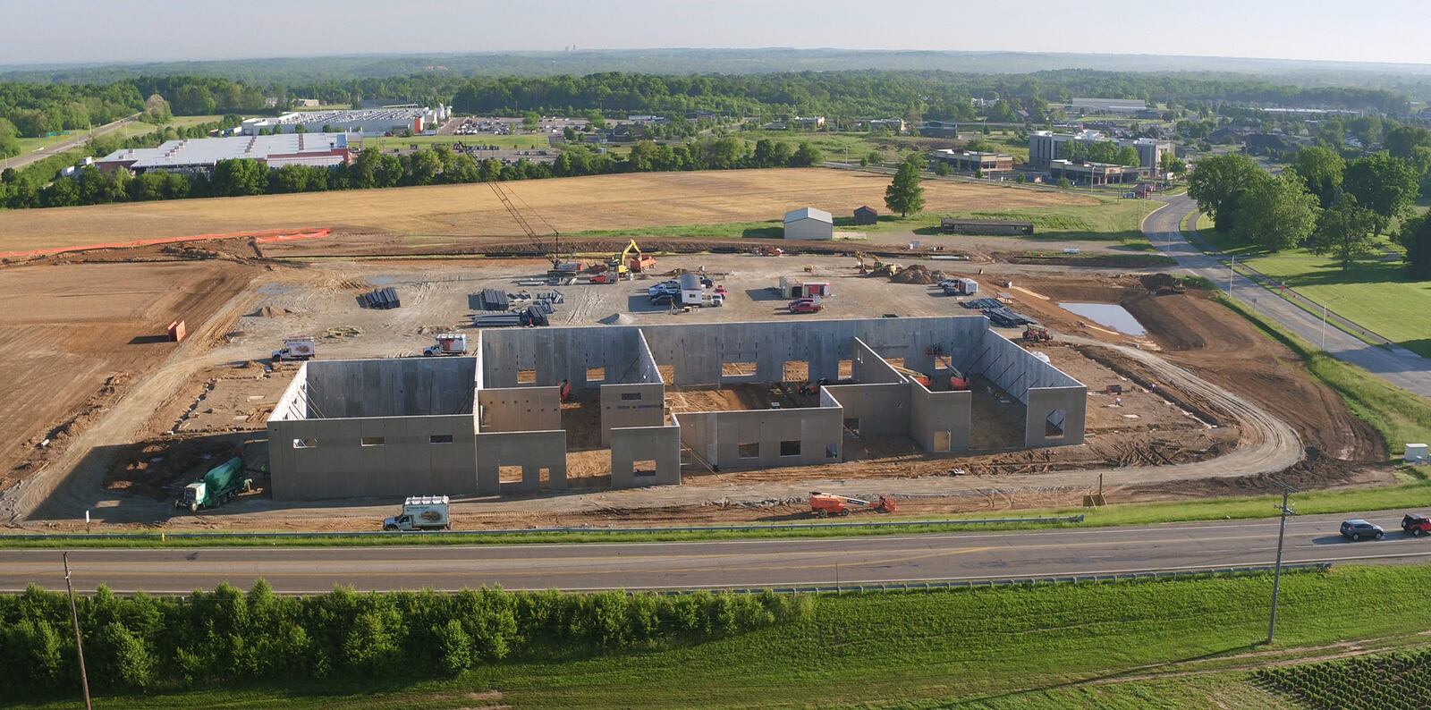 Under construction in Xenia  is The 75,000-square foot REACH Center, a partnership between Xenia, the Greater Dayton YMCA, Clarke State Community College and Central State University.    TY GREENLEES / STAFF