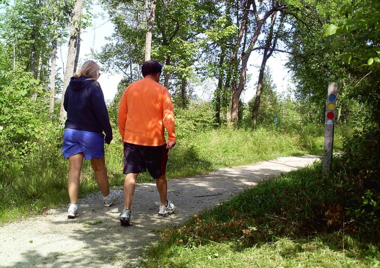 From sunrise to sunset, hikers enjoy the trails at Cox Arboretum MetroPark - CONTRIBUTED