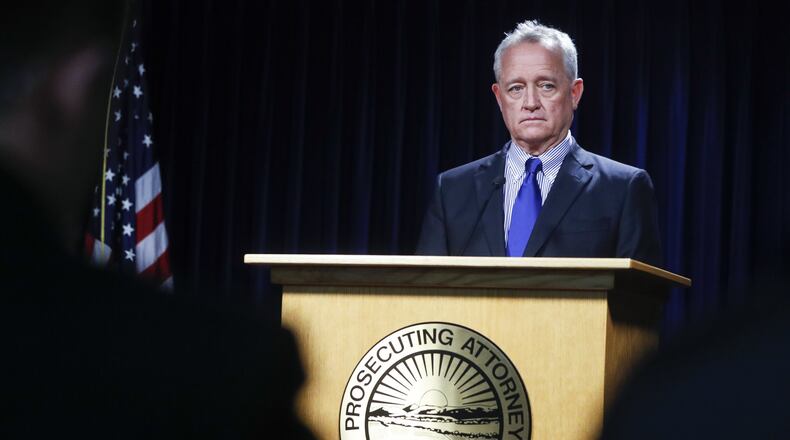 Hamilton County Prosecutor Joe Deters is no longer assigned to the Ray Tensing case. (AP File Photo/John Minchillo)