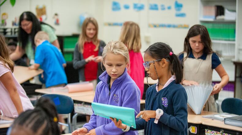 Dayton Christian students. Dayton Christian is one of the largest private schools in the area and serves preschool through 12th grade. They've rapidly grown in recent years and accept vouchers. Courtesy of Dayton Christian