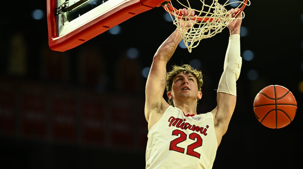 The Miami RedHawks beat UMass 86-84 in Mid-American Conference action on Tuesday, January 27, 2026 at Millett Hall in Oxford. JEREMY MILLER / CONTRIBUTED PHOTO