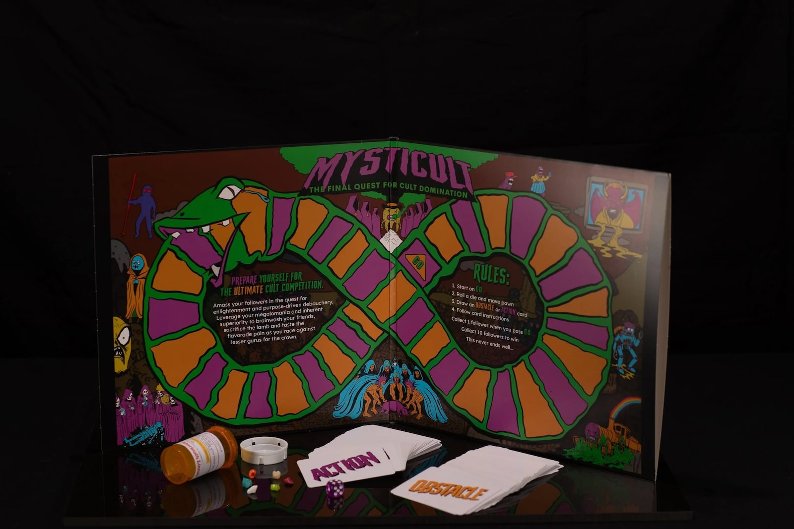 The Mysticult game board, included in Abertooth Lincoln's new LP, "Seventh Day a Dentist. BOBBY TEWKSBURY/CONTRIBUTED
