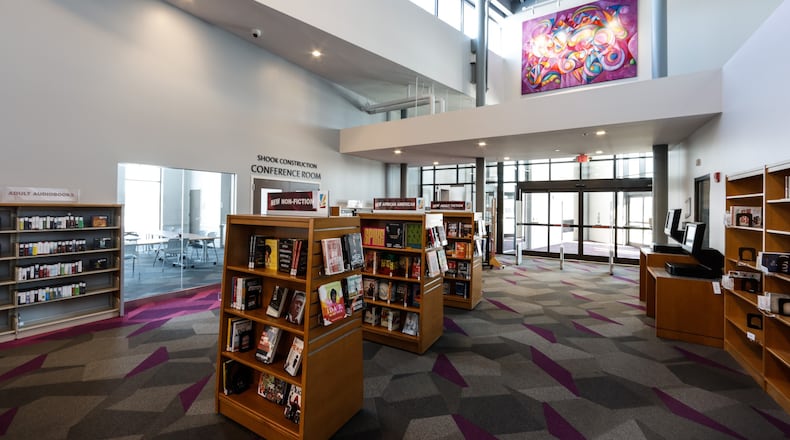 The new West Branch Dayton Library at 300 Abbey Ave. opened in February 2022. JIM NOELKER/STAFF