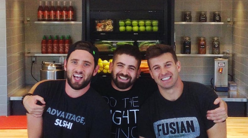 Fusian Sushi co-founders (l-r) Stephan Harman, Zach Weprin and Josh Weprin. Submitted photo