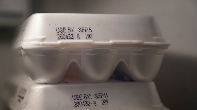 Foam egg cartons are considered hard to recycle. FILE