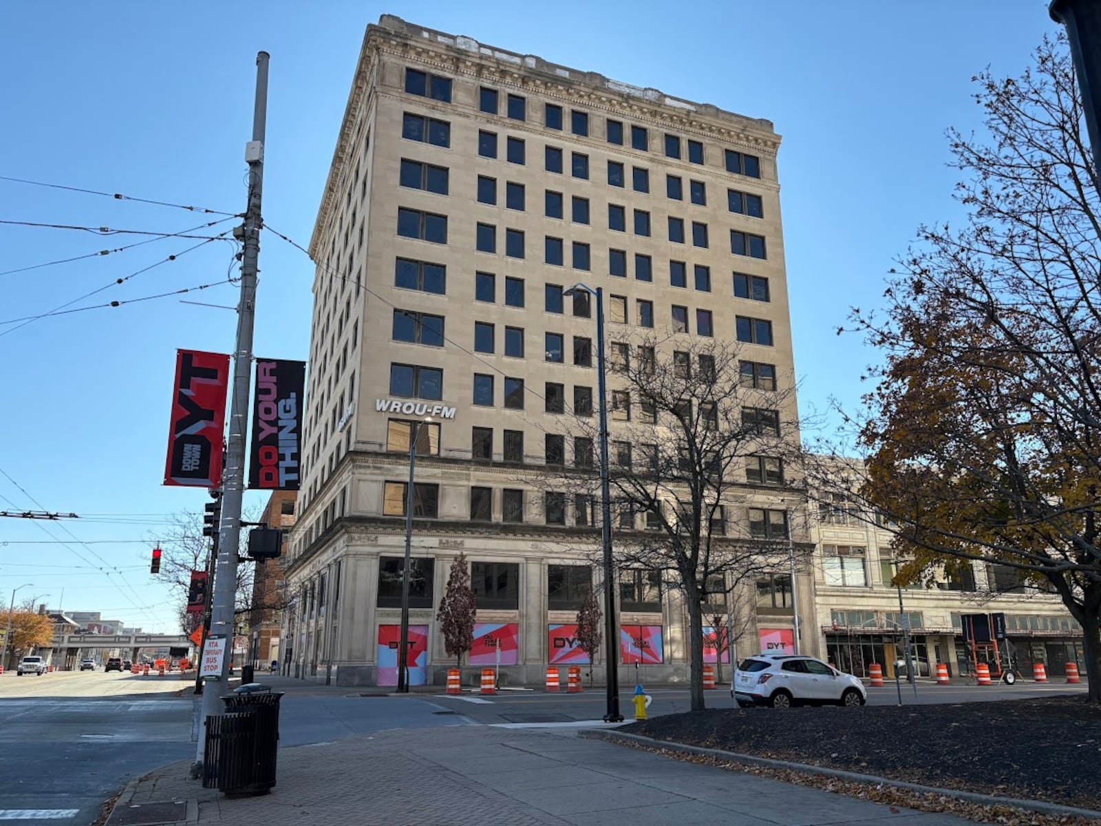 The "Fidelity" building at 211 S. Main St., Dayton. The Montgomery County Convention Facilities Authority is negotiating to purchase the property to anchor that block as a new hotel just across the street from the Dayton Convention Center. THOMAS GNAU/STAFF
