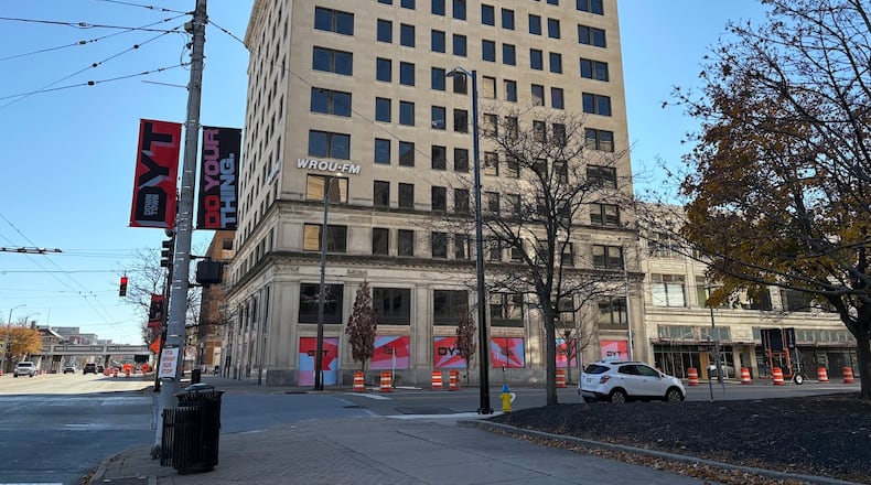 The "Fidelity" building at 211 S. Main St., Dayton. The Montgomery County Convention Facilities Authority is negotiating to purchase the property to anchor that block as a new hotel just across the street from the Dayton Convention Center. THOMAS GNAU/STAFF