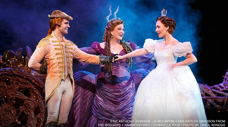 (left to right) Eric Anthony Johnson, Liz McCartney and Kaitlyn Davidson are among the cast of “Rodgers and Hammerstein’s Cinderella” slated Feb. 9-14 at the Schuster Center courtesy of the Victoria Theatre Association’s Premier Health Broadway Series. CONTRIBUTED PHOTO BY CAROL ROSEGG