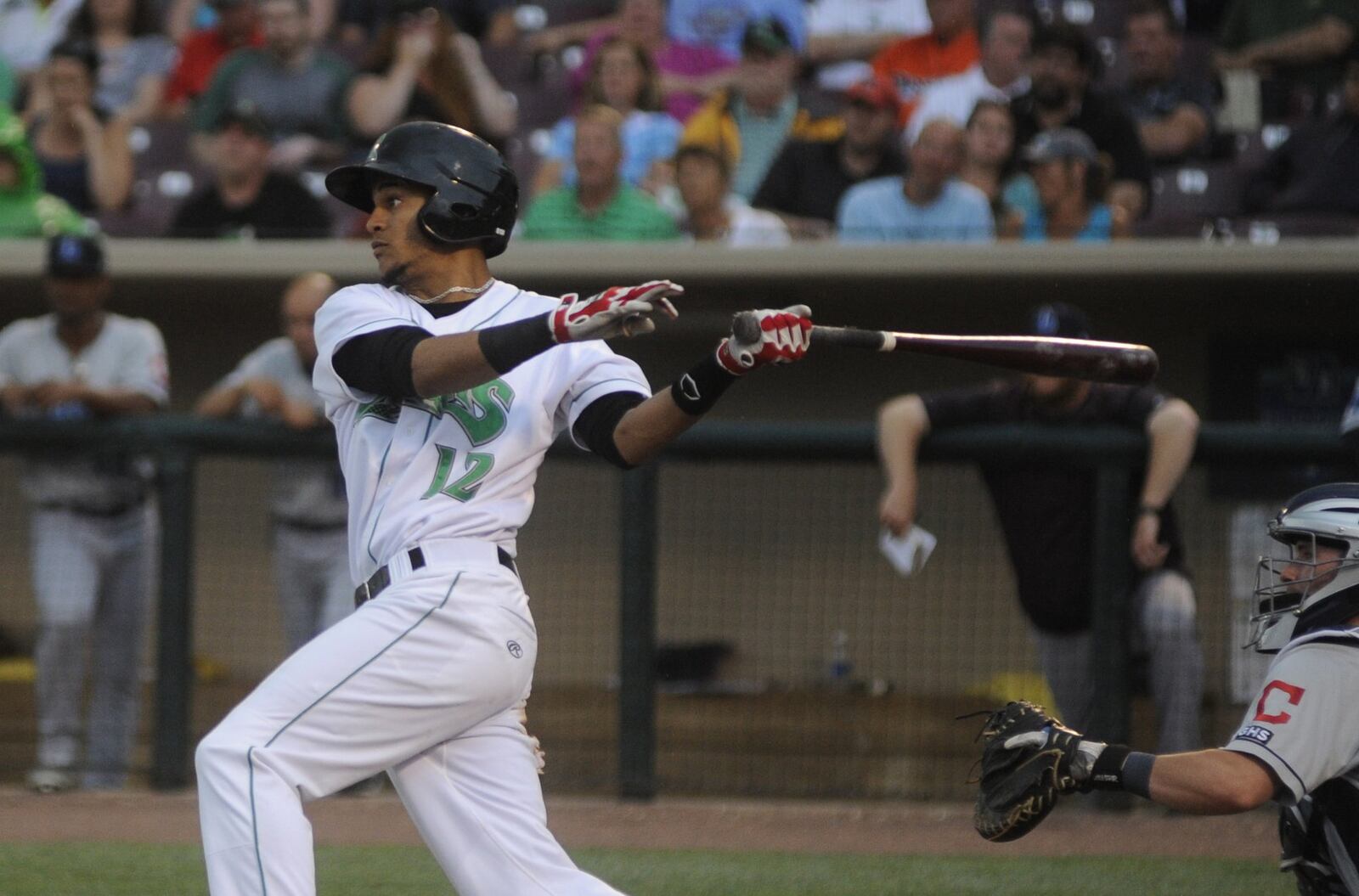 Dragons outfielder Jose Siri. The Lake County Captains (Indians) defeated the Dragons 8-7 in 10 innings at Dayton’s Fifth Third Field on Thursday, June 22, 2017. MARC PENDLETON / STAFF