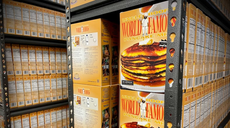 The owners of The Ugly Duckling have a space on North Main Street where they're producing Uncle Boof’s World Famous Pancake Mix  and a new line of spices from Blazin' Dayton Spice Co. NATALIE JONES/STAFF