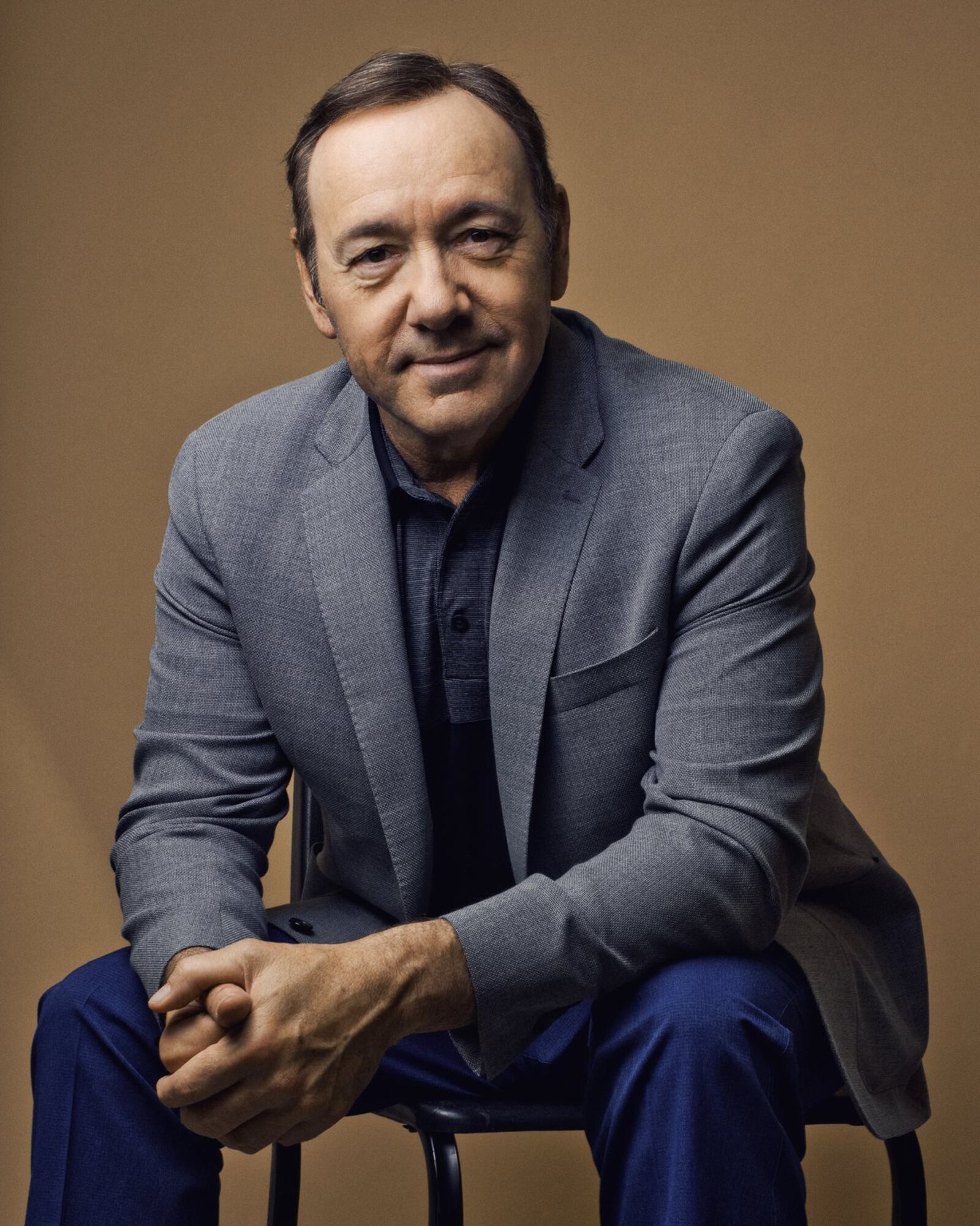 Kevin Spacey at the Juilliard School in New York, May 29, 2017. Spacey has had a busy spring, starring in another season of “House of Cards” on Netflix, preparing to host the Tony Awards and showing his stage roots with a performance as Clarence Darrow — in a tennis stadium. (Ryan Pfluger/The New York Times)