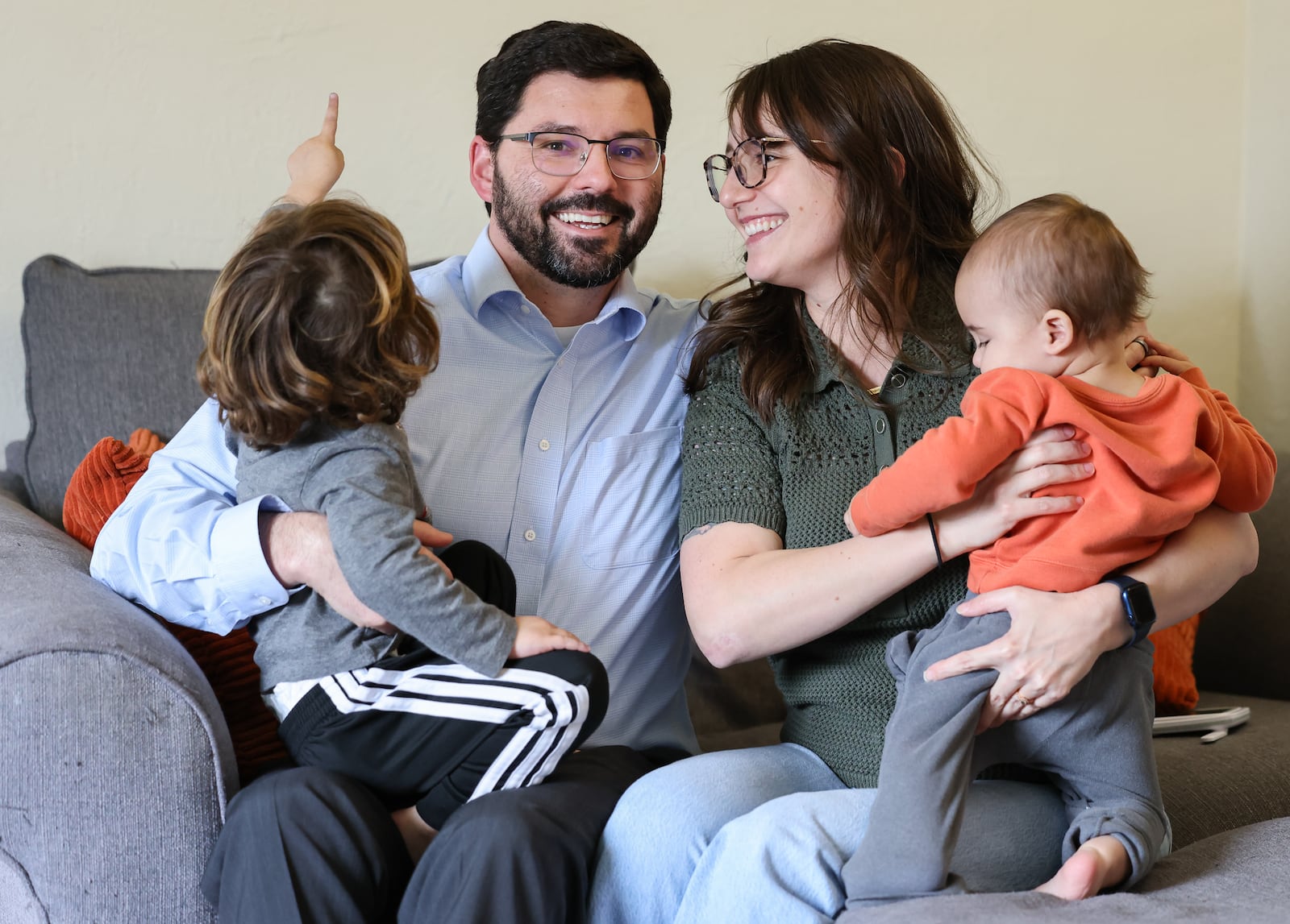 Kettering parent Katey Gibbins-Burdette and her husband, Brandon Burdette, spend thousands of dollars per month on childcare for the couple's two children, age three years and 11 months. Childcare is increasingly unaffordable for young families. Changes to how Ohio pays childcare centers and a looming fiscal cliff for Ohio childcare could make it even more out of reach.