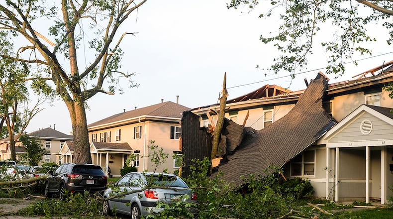 About 150 homes in the Prairies military housing area were damaged by an EF3 tornado on May 27, 2019, near Wright-Patterson Air Force Base. U.S. AIR FORCE PHOTO/WESLEY FARNSWORTH