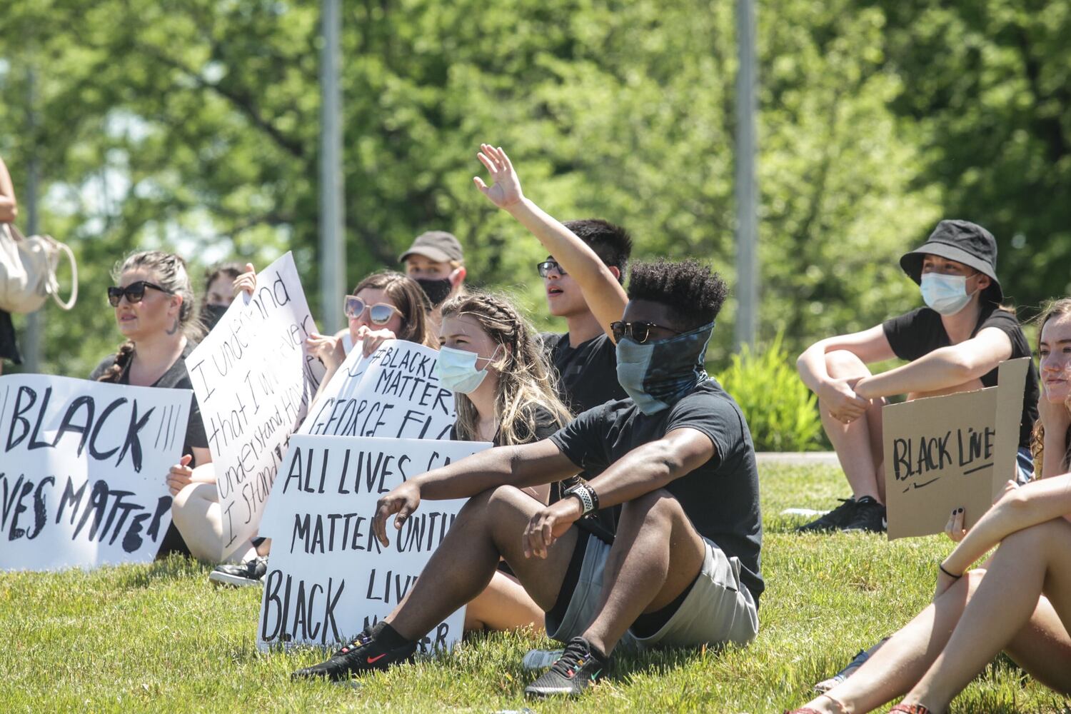 Young people in Springboro protest death of George Floyd