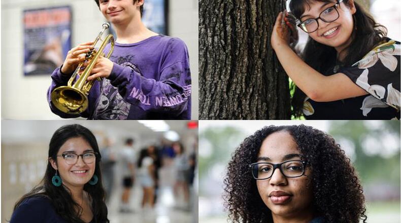 CLOCKWISE FROM LEFT: Jonathan Quallen-Cooper, Hiba Loukssi, Ja Kayla Harris and Maria Camacho. Photos by Marshall Gorby and Jim Noelker.