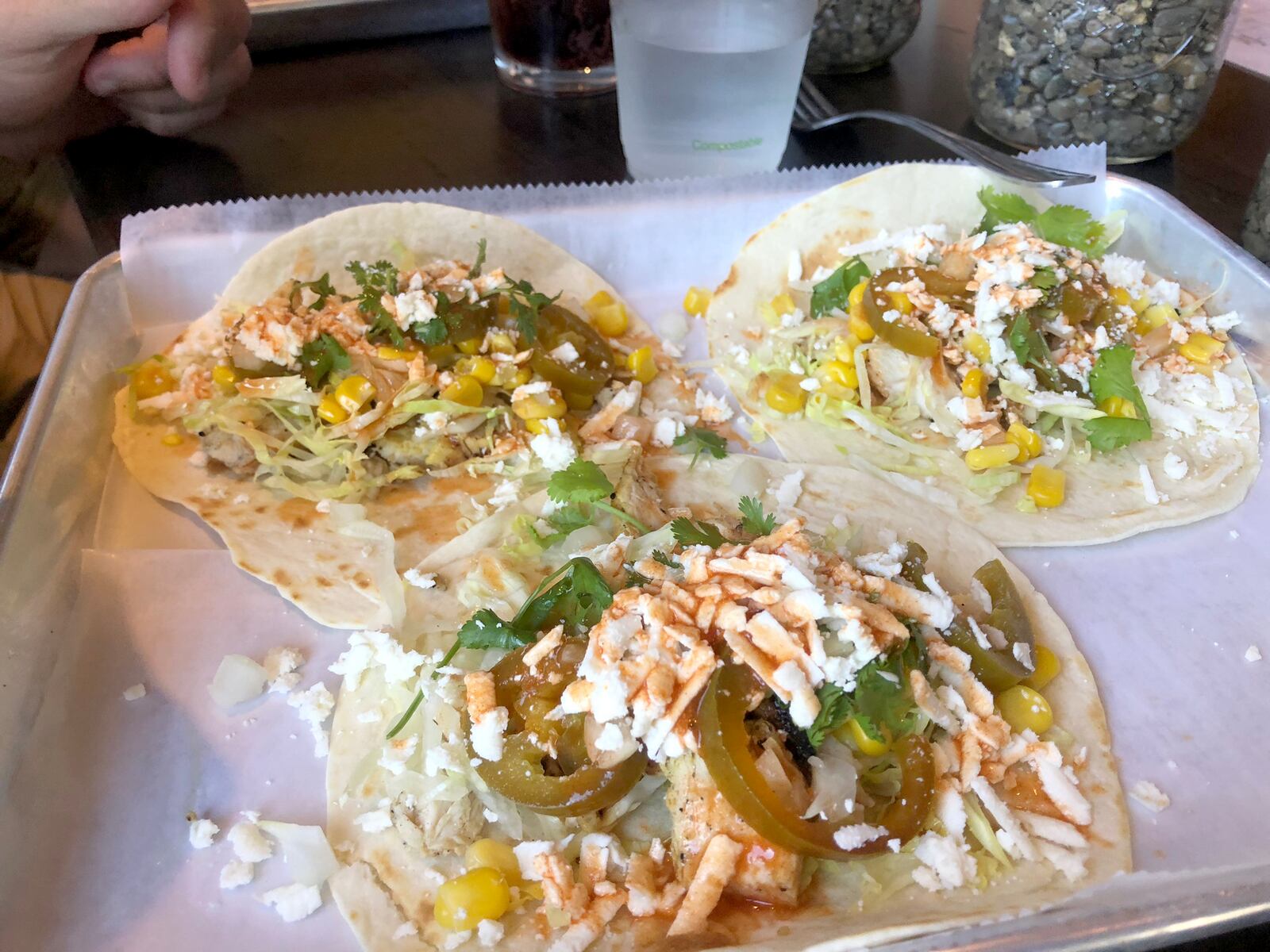 Latin Arepas is located with in Bar Granada on Monument Avenue on Dayton. Tacos are featured.