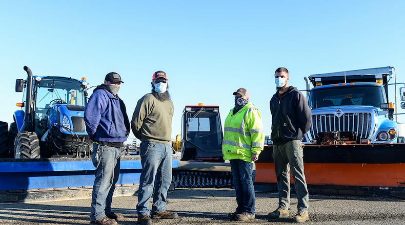 Members of the 88th Civil Engineer Squadron’s snow-removal team stay busy between November and April, conducting 24/7 operations with as many as 30 pieces of equipment to ensure the mission goes on at Wright-Patterson Air Force Base. U.S. AIR FORCE PHOTO/WESLEY FARNSWORTH