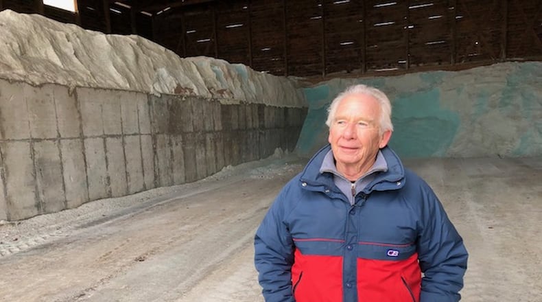 Greene County Engineer Bob Geyer said they are trying to conserve salt supplies as much as possible this year as bulk salt prices have jumped nearly 50 percent to $92 per ton. GABRIELLE ENRIGHT/STAFF