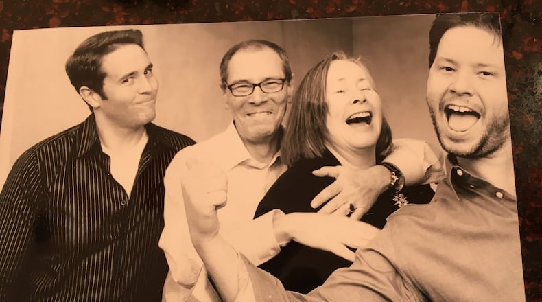 Jon, Alan, Peggy and Ike Barinholtz in a family photo. The Barinholtz brothers star in the new movie The Oath. They will appear at a special event at the Little Art in Yellow Springs.