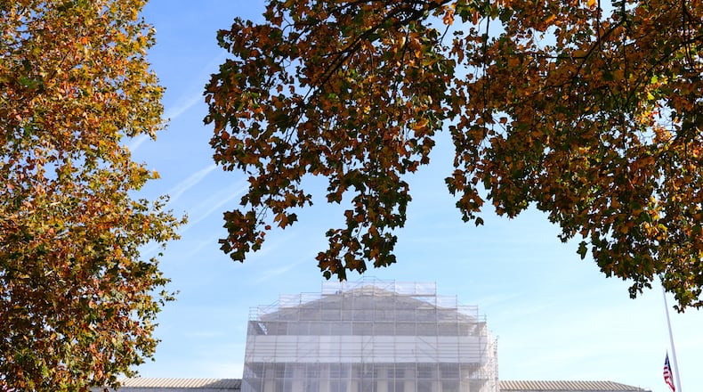 FILE - The U.S. Supreme Court is seen on Capitol Hill, Nov. 7, 2025, in Washington. (AP Photo/Mariam Zuhaib)