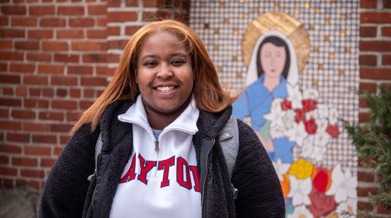 Dezanee' Bluthenthal is a psychology major at the University of Dayton preparing for May graduation.
