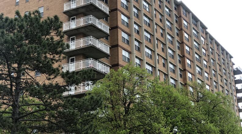 The View at Dayton Towers near the Oregon District has more than 200 apartments and is managed by Oberer Management Services. Oberer says less than 1% of its tenants its 4,000 units were on a payment plan in April. CORNELIUS FROLIK / STAFF