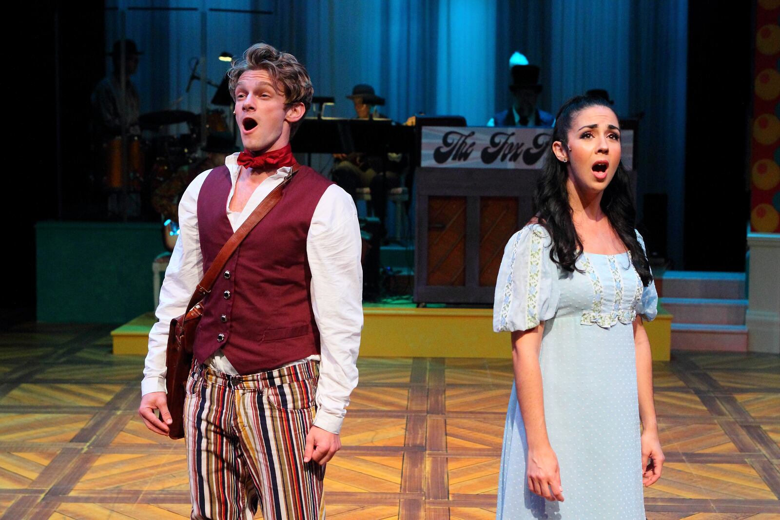 Kyle Mangold (Tom Jones) and Melinda Porto (Sophie Western) in the Human Race Theatre Company's production of "This Is Tom Jones!" PHOTO BY SCOTT J. KIMMINS