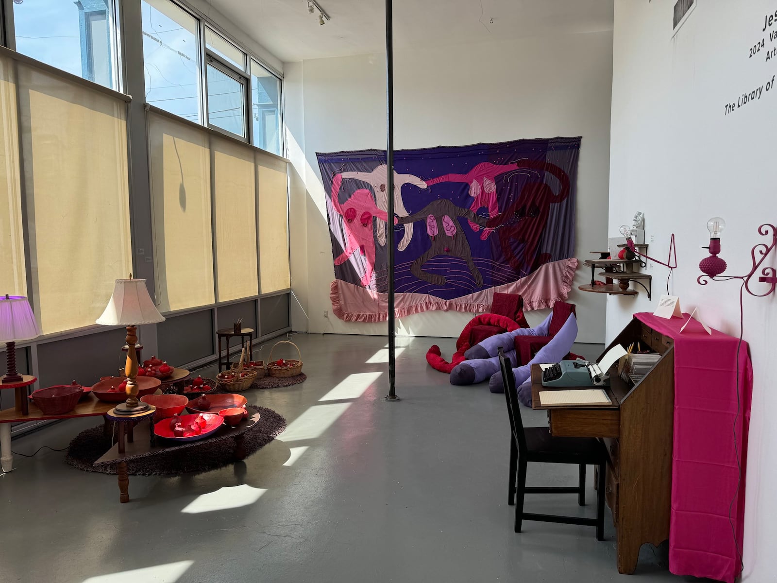 2024 Vance Waddell Feminist Artist in Residence Jessica Caldas’ "Library of Birthing and Unbirthing" at Wave Pool in 2024. CONTRIBUTED