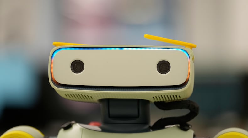 Fauna Robotics' new robot, called Spout, is seen at their offices in New York, Wednesday, Jan. 14, 2026. (AP Photo/Seth Wenig)