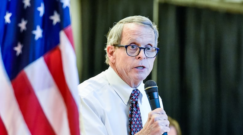 Ohio Attorney General Mike Dewine speaks during a ceremony for VIPS and donors at The Boys and Girls Club of West Chester/Liberty Friday, Dec. 1 in West Chester Township. VIPs and donors got a chance to tour the facility before the doors open on Friday. NICK GRAHAM/STAFF