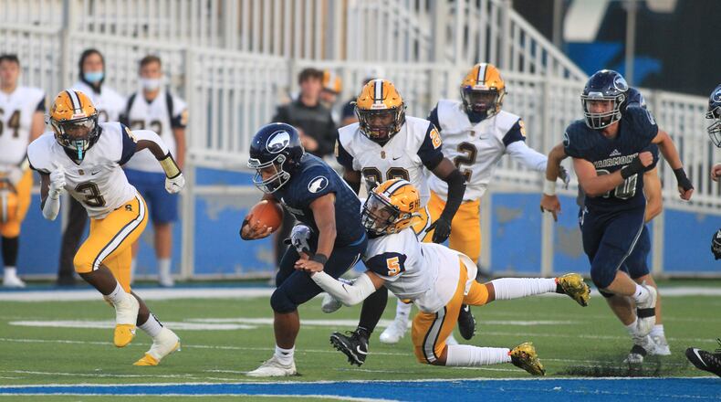 Springfield against Fairmont on Friday, Sept. 24, 2021, at Roush Stadium in Kettering. David Jablonski/Staff