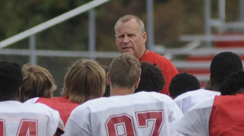 Former Wayne head coach Jay Minton will serve as an assistant this fall for the Dayton Flyers football team. MARC PENDLETON / STAFF