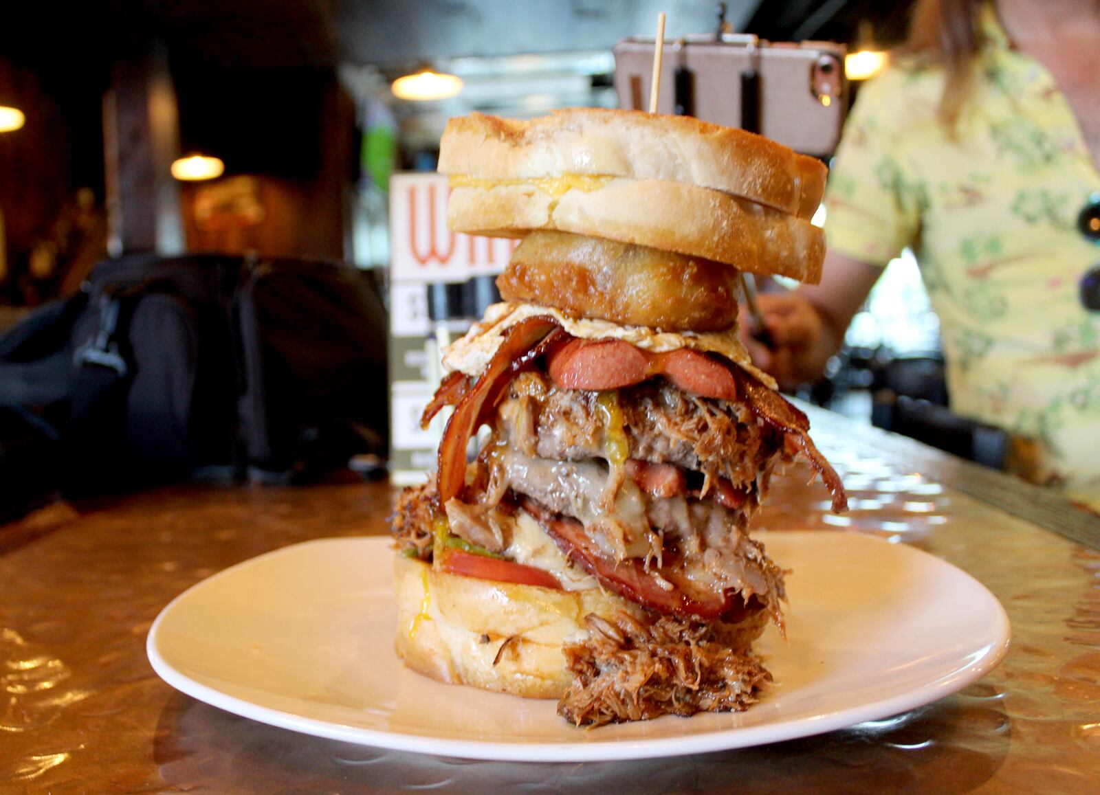 Can you handle this Monster?  Wandering Griffin's Monster Burger is more than 2 pounds of cheese, meat and more cheese and meat.