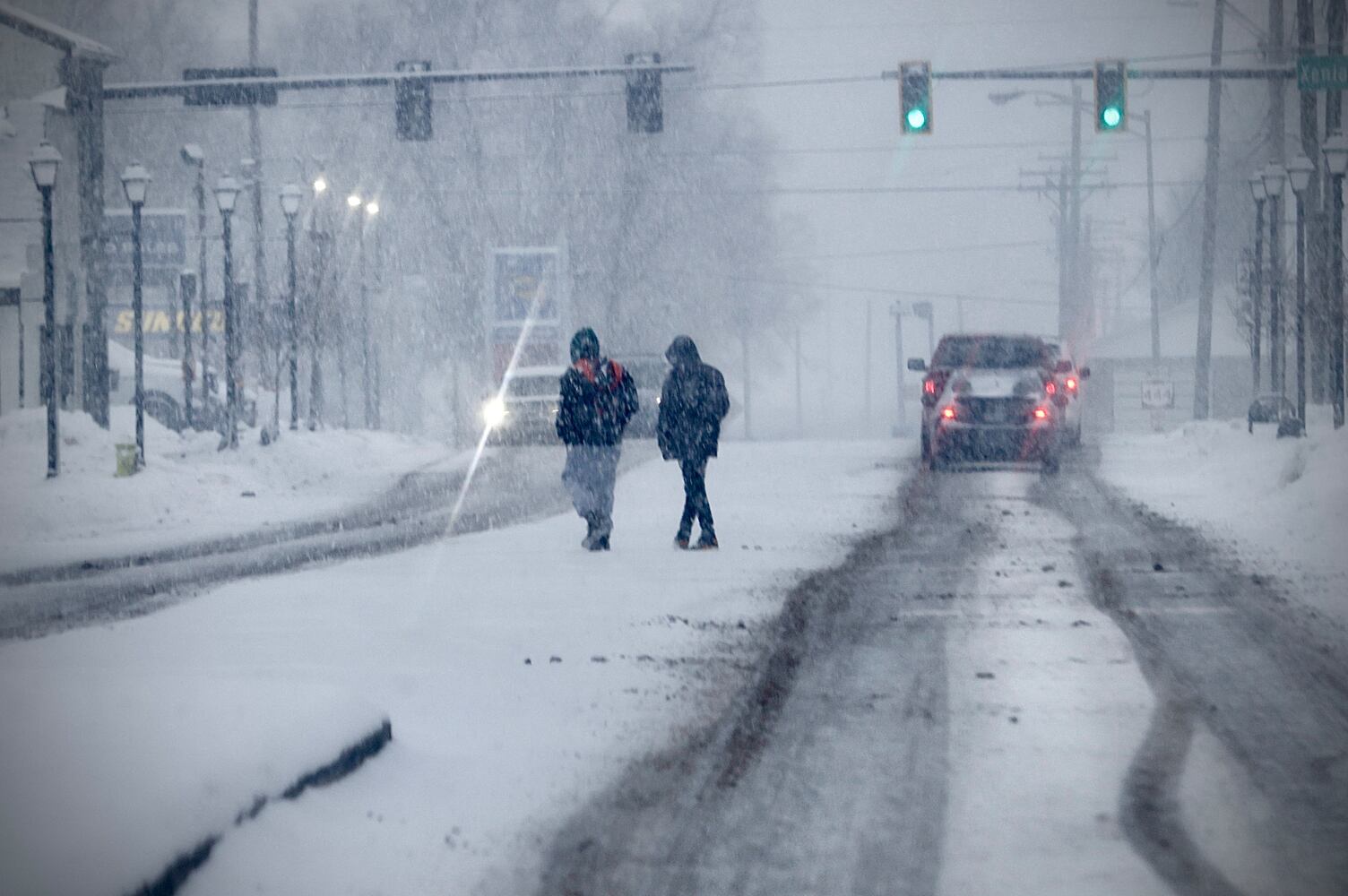 Fairborn Broad Street snow