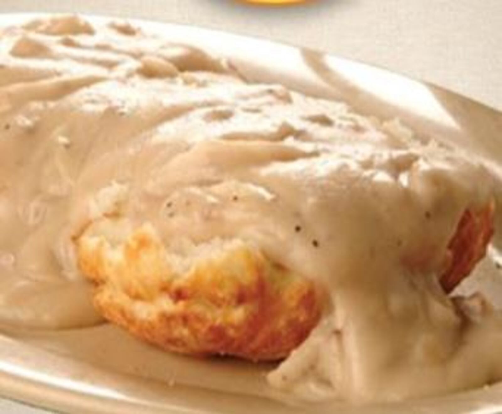 Biscuits & Gravy is one of the signature dishes at Tudor’s Biscuit World. Photo from Tudor’s Biscuit World Facebook page