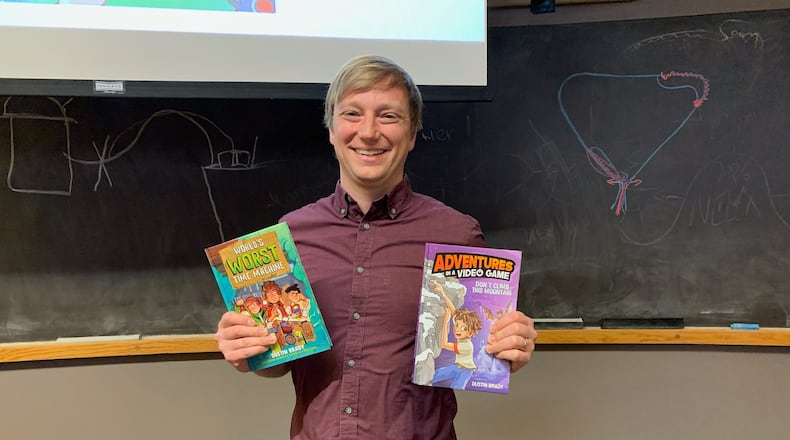 Author Dustin Brady participated in the Young Authors’ Conference, which took place April 4 by the Clark County Educational Service Center (ESC). Brooke Spurlock/Staff
