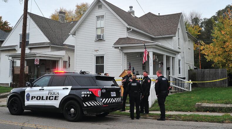 Piqua police are investigating the Sunday, Oct. 25, 2020, death of a man on Wood Street as a homicide. PIQUA POLICE DEPARTMENT