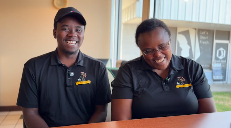 Solange Asingabona and her son Angelo Ihirwe run SoSo Cuisine in the West Carrollton area. STAFF/DAVID SHERMAN