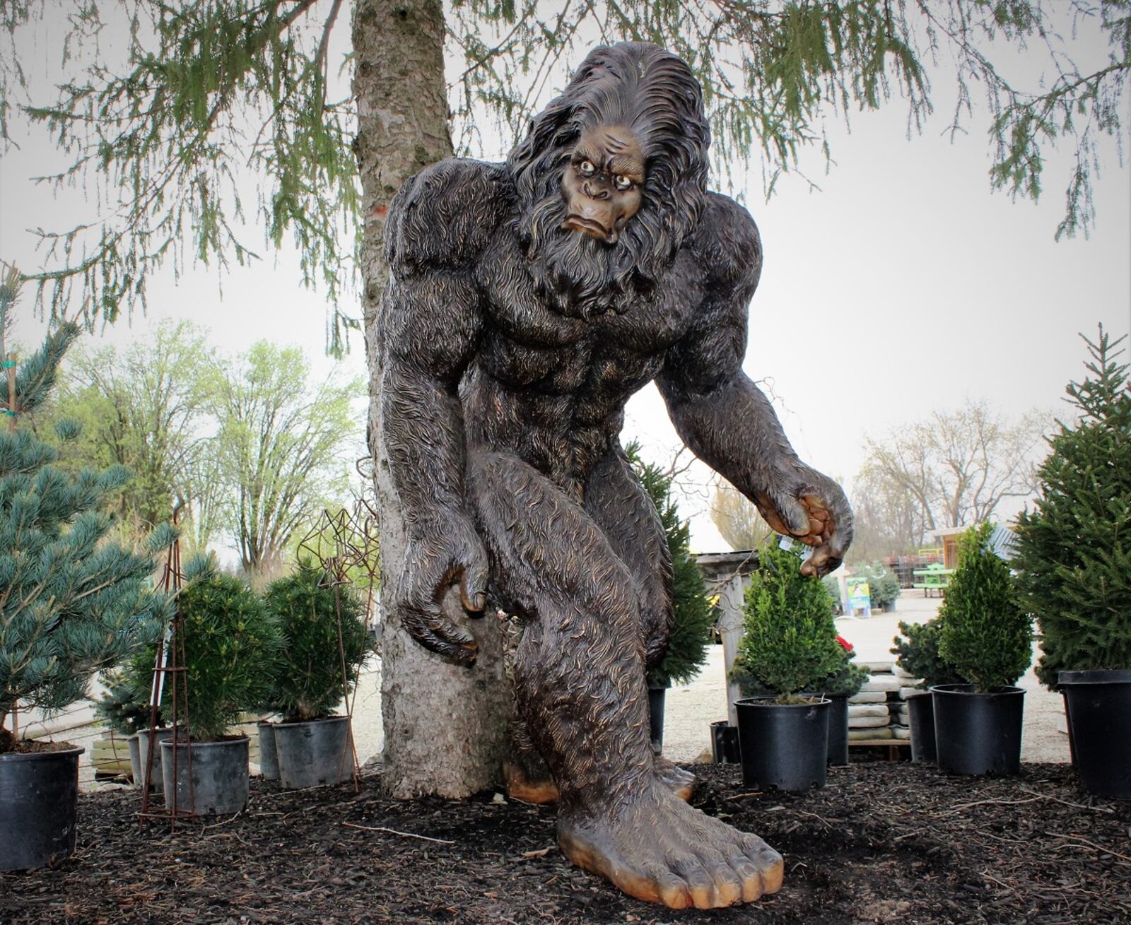 Grandma's Gardens recently sold its statue Woody, a sasquatch.