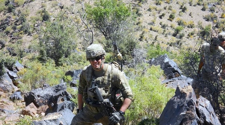 Former Chaminade Julienne football player Ben Gibson on patrol in Afghanistan. CONTRIBUTED