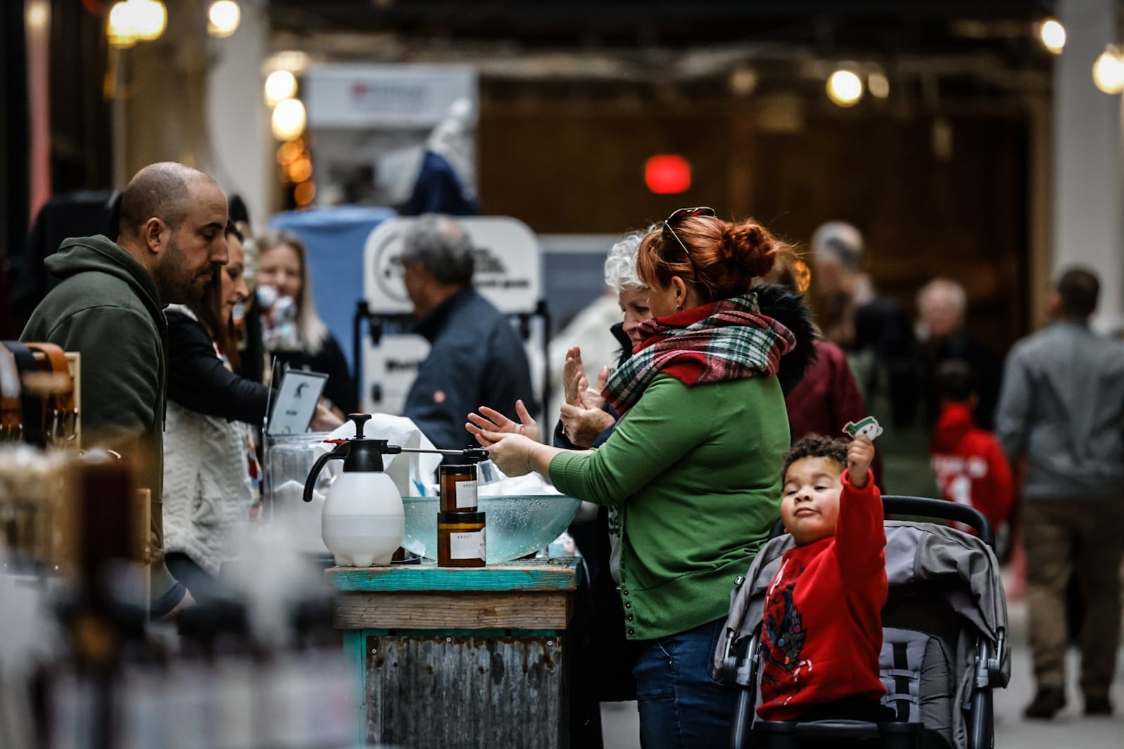 Dozens of vendors and hundreds of holiday shoppers gathered Thursday, Dec. 12, 2024, for Holly Days at the Arcade. Live entertainment was also a highlight in the rotunda. Holly Days at the Arcade is presented by AES Ohio and the Dayton Daily News. STAFF