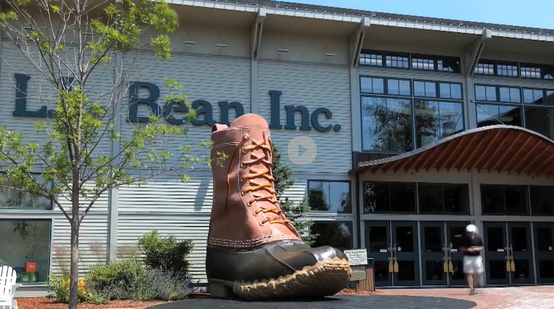 The giant boot outside the L.L. Bean flagship store in Freeport, Maine. The company has announced plans to open a retail location in Beavercreek. CONTRIBUTED