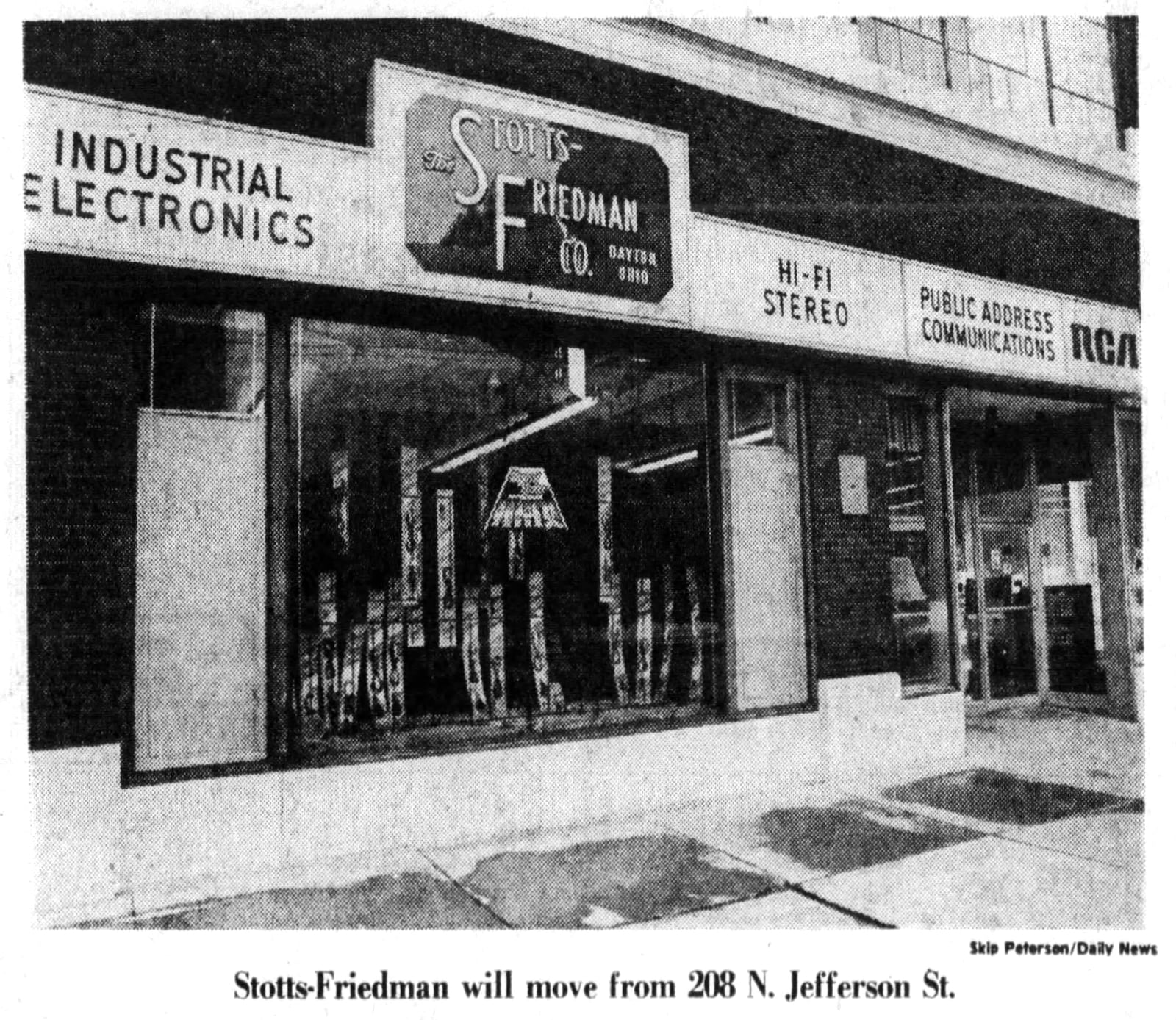 A major downtown business, Stotts-Friedman Co., was preparing to move from 208 N. Jefferson St. to Moraine, Ron Sanderson, president, said in 1976. DAYTON DAILY NEWS ARCHIVES