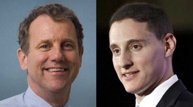 U.S. Sen. Sherrod Brown and state Treasurer Josh Mandel
