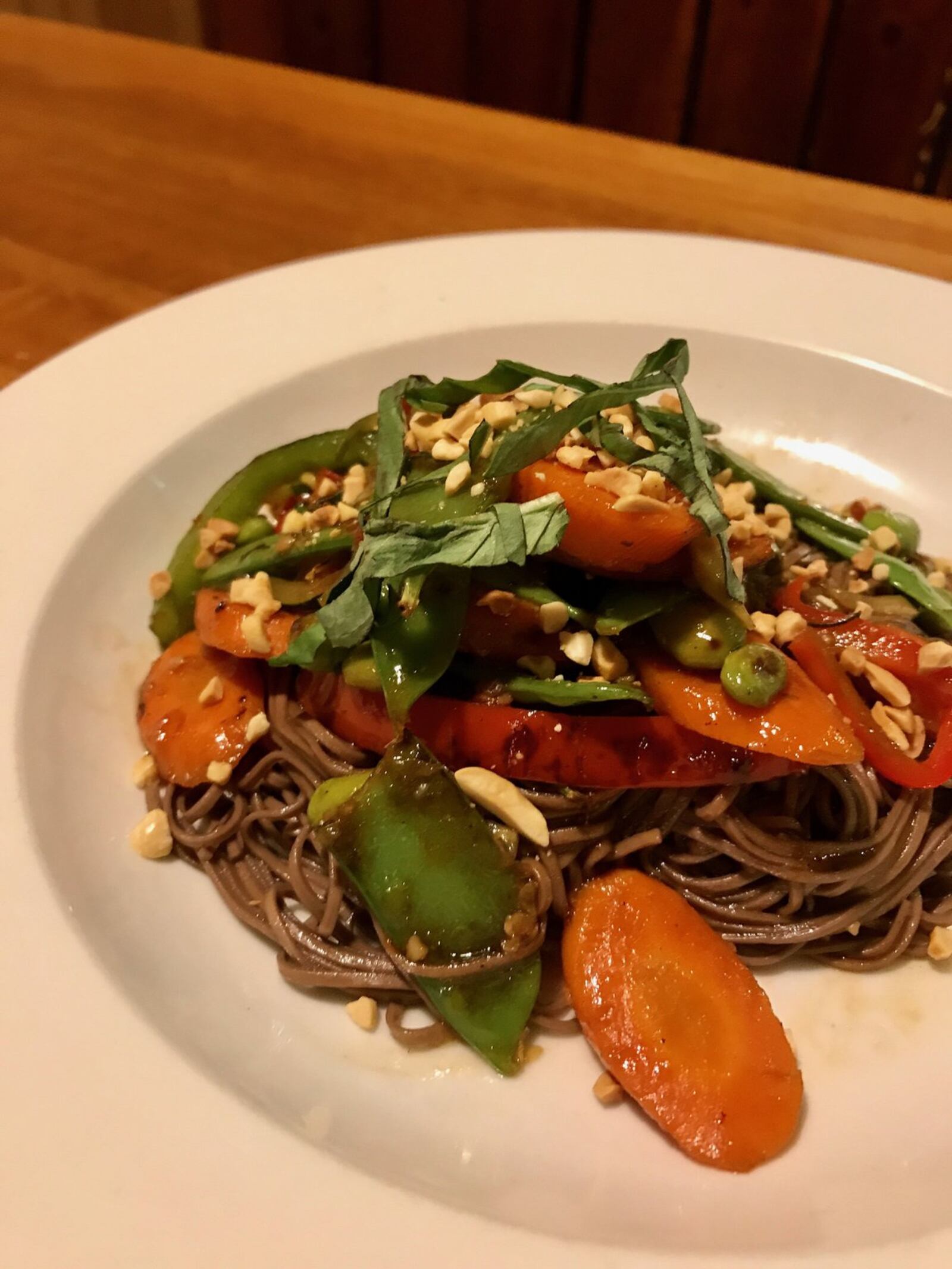 Grilled edamame and carrots over soba noodles. CONTRIBUTED PHOTO
