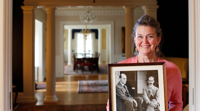 Amanda Wright-Lane, great grand-niece of Wilbur and Orville Wright, inside Hawthorn Hill, the home of the Wright Brothers in Oakwood.  TY GREENLEES/STAFF