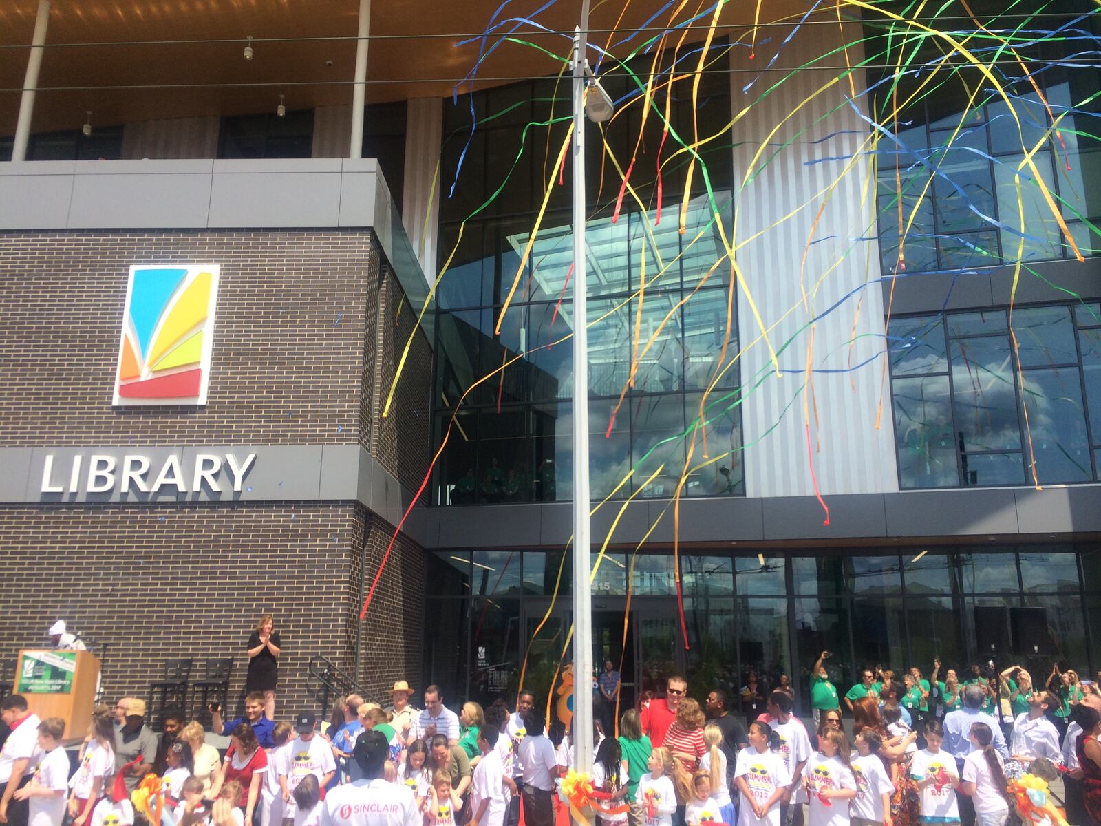 A photo of the grand opening of the new main Dayton Metro Library in downtown. CORNELIUS FROLIK / STAFF