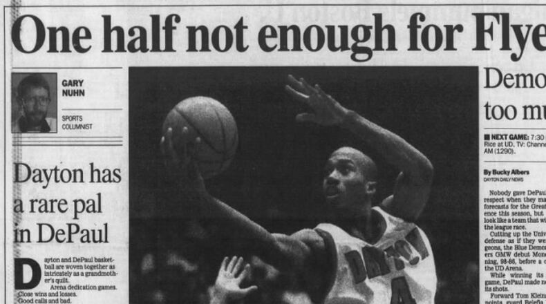 The sports front page of the Jan. 4, 1994, edition of the Dayton Daily News.