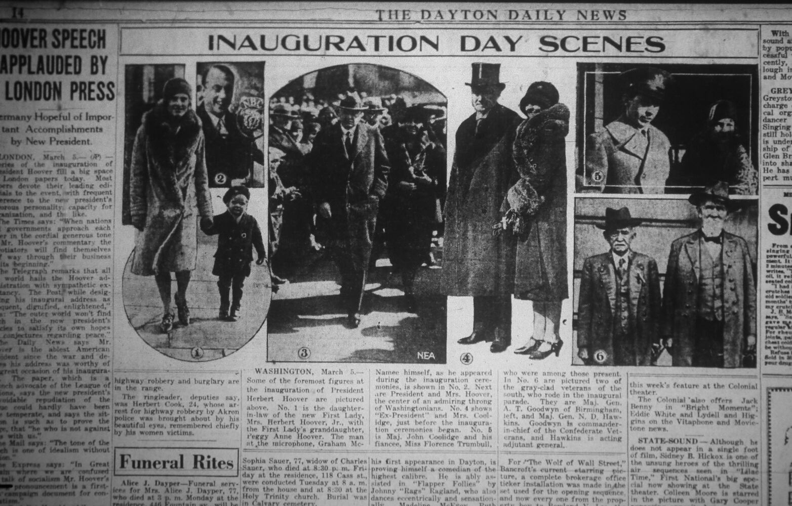 Presidential inauguration newspaper